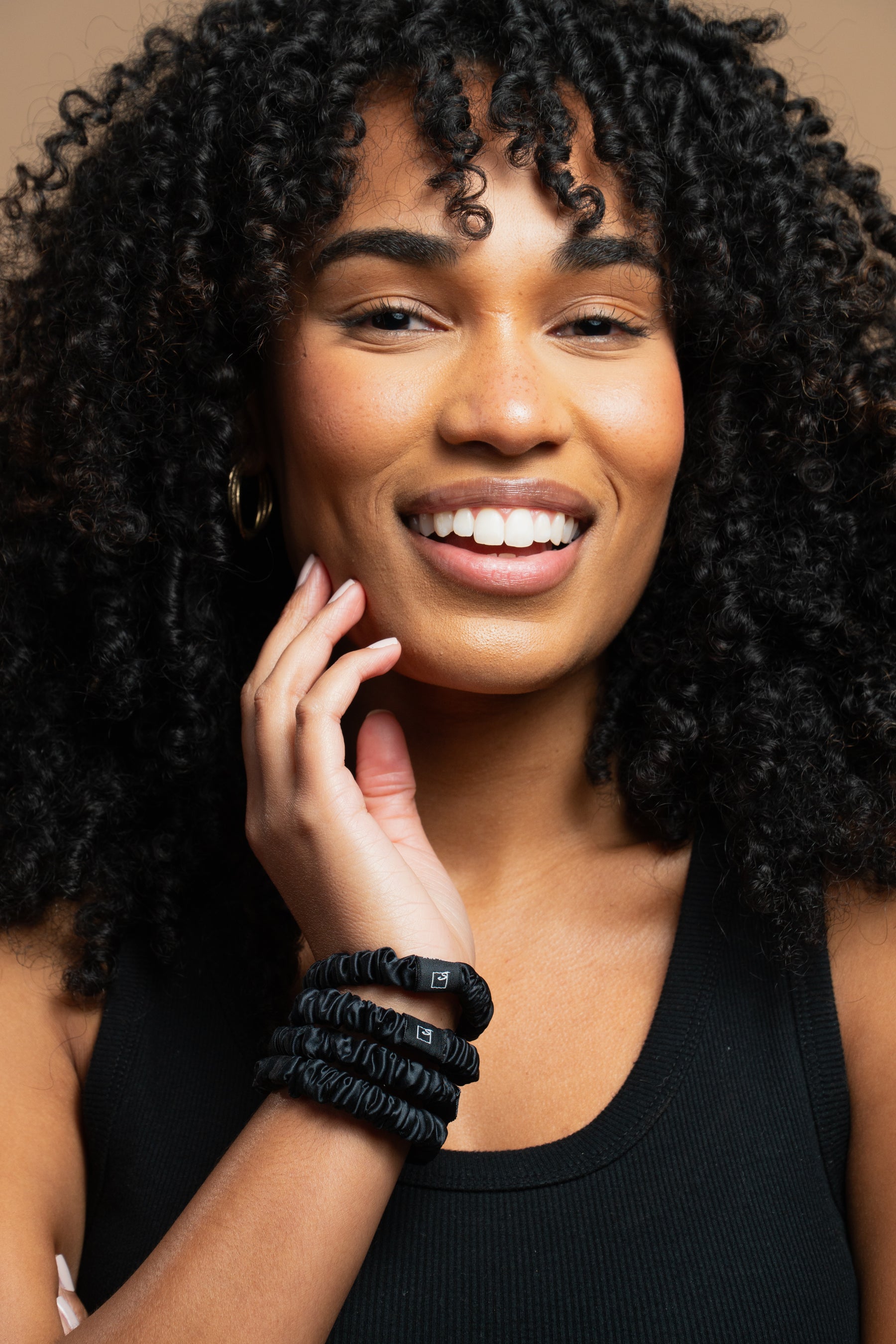 Midnight skinny scrunchies-set of 4