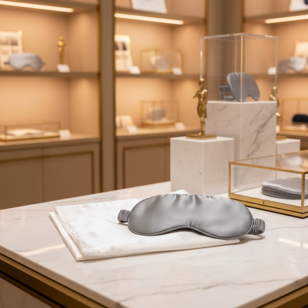 #color_Ivory White Pillowcase - Gray Mask