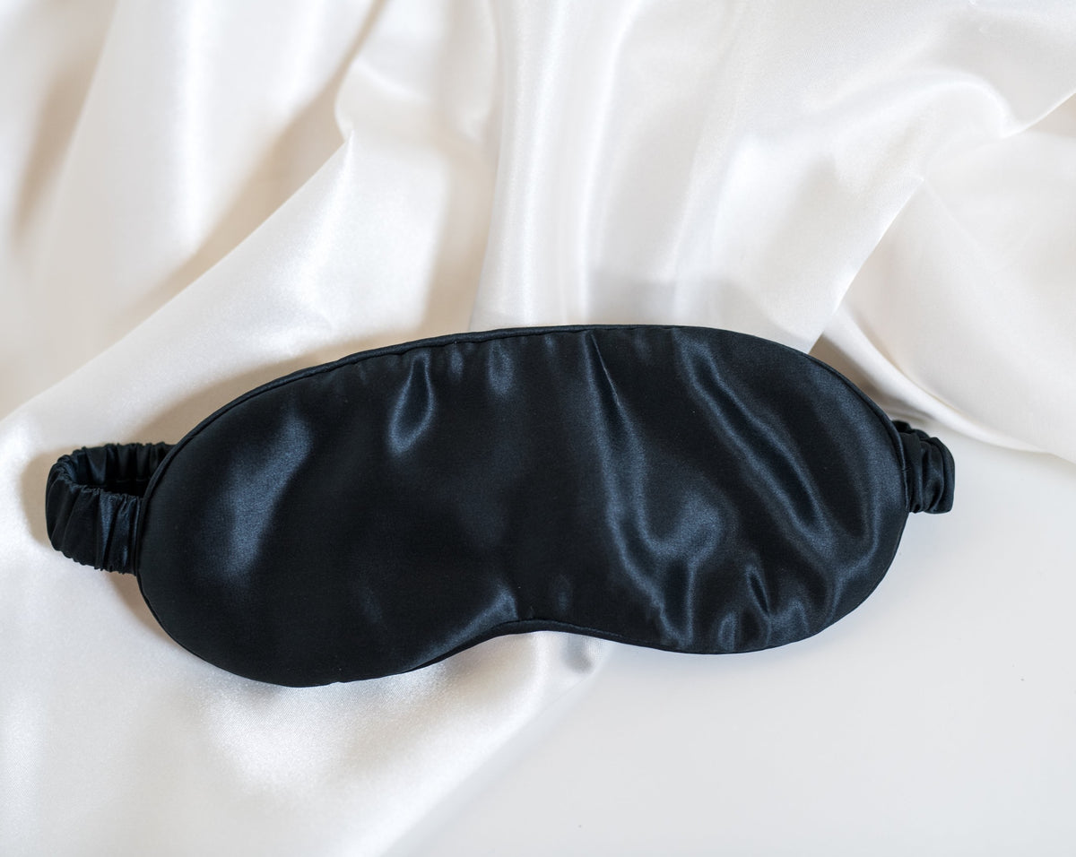Sleep Mask- Black - Silken Pure