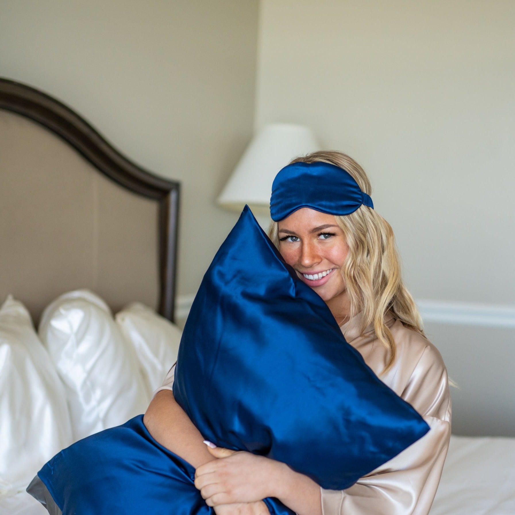 Sleep Mask - Blue - Silken Pure