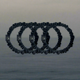 Midnight skinny scrunchies-set of 4