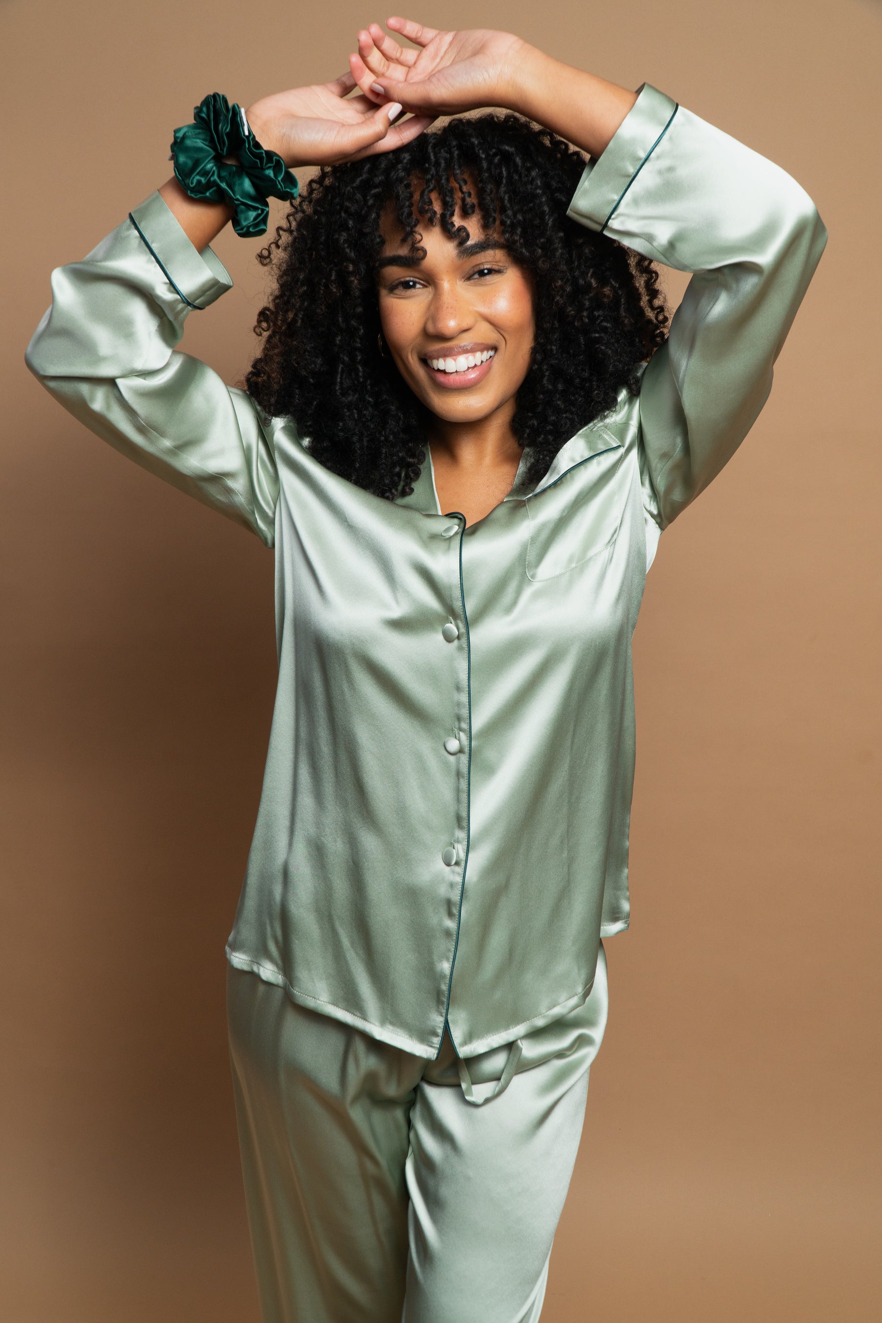 Full Length Pajama - Long sleeves with pants- Final Sale Silken Pure Full Length Pajama - Long sleeves with pants- Final Sale Silken Pure
