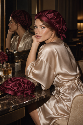 Silken Pure Silk Sleep Wrap | Single-Layer Adjustable 22-Momme Silk-Shipping NOW