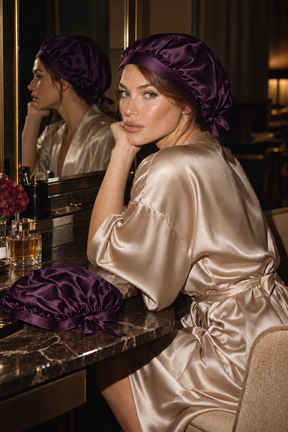 Silken Pure Silk Sleep Wrap | Single-Layer Adjustable 22-Momme Silk-Shipping NOW