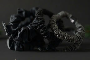 Set of 3 ~Pure silk  1 mid size scrunchie AND 2 skinny scrunchies