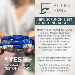 ~Happy Birthday Maddie~New limited edition scrunchie set~100% proceeds donated to YES!