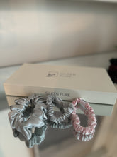 Set of 3 ~Pure silk  1 mid size scrunchie AND 2 skinny